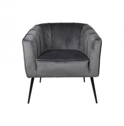 FauteuilChesterdonkergrijsvelours