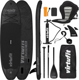 VirtuFitSupboardCruiser305-Zwart-MetKajakzitjeaccessoiresendraagtas