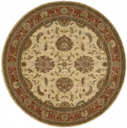Nourison-LivingTreasures-Round-IvoryRed-Li04IRD-178cm