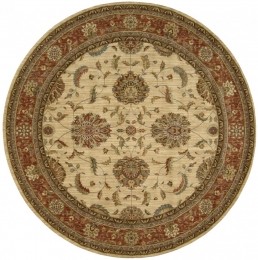 Nourison-LivingTreasures-Round-IvoryRed-Li04IRD-178cm