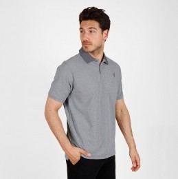 HerenPoloForeLichtgrijsMelange