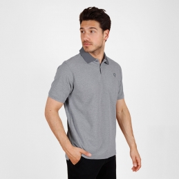 HerenPoloForeLichtgrijsMelange