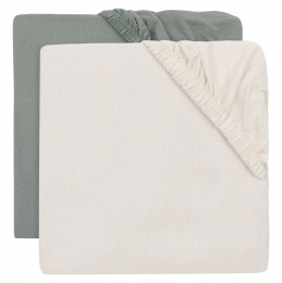 JolleinJerseySeaGreenIvory60x120cm2StuksLedikantHoeslaken