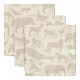 JolleinAnimalsNougat3StuksHydrofielMonddoekjes