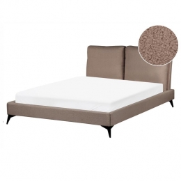Beliani-MELLE-Tweepersoonsbed-Bruin-140x200cm-Boucl