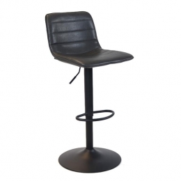 Bronx71IndustrilebarkrukBostonleerantraciet60-76cm-draaibaar
