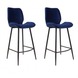 Bronx71VelvetbarkrukTobydonkerblauw71cm-Barkrukkensetvan2