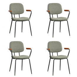 Bronx71ScandinavischeeetkamerstoelOskargroengerecycledestof-