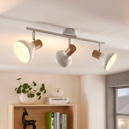 LindbyplafondspotFridolin50cm3-lampswitmetaal