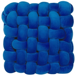 Beliani-SIRALI-Sierkussen-Blauw-30x30cm-Fluweel