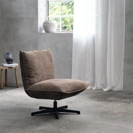 GigaLiving-FauteuilBruinStof-Draaibaar-83x70x88cm-Fraser