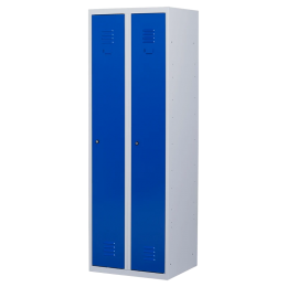 Lockerkast2deurs2delig-smal-LKP-202Witral9010