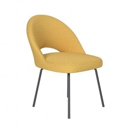 HousecraftLivingMickEetkamerstoelMetaalOkergeel
