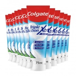 12xColgateTandpastaTripleActionXtraWhite75ml
