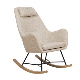 Beliani-ARRIE-Schommelstoel-Lichtbeige-Polyester