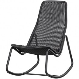 WOOODTomSchommelstoelBuiten-Rattan-Zwart-97x51x95