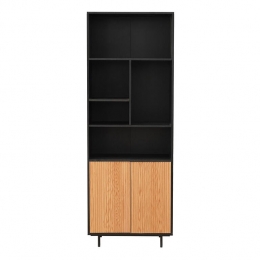 Bronx71WandkastBradleyzwartblankeiken80x220cm