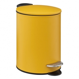 5FivePedaalemmer-mosterdgeel-metaal-3L-23cm-softclose
