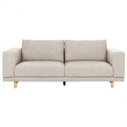 Beliani-NIVALA-Driezitsbank-Lichtbeige-Polyester