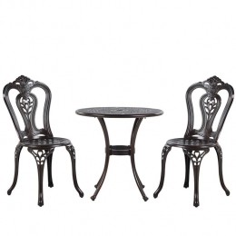 Beliani-BOVINO-Bistrosetvoor2-Bruin-Aluminium