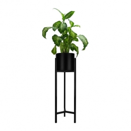QUVIOPlantenstandaardinclusiefpot-22x22x75cm-Zwart-M