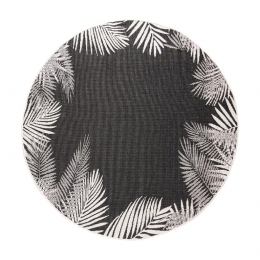 RondBuitenkleedLeaf-Zwart-dubbelzijdig-EVAInterior