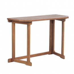 Beliani-TREIA-Tuintafel-Lichtehoutkleur-47x110cm-Acaciahout