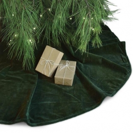 UniqueLiving-TreeskirtKelsey120cmdarkgreen-Kerstboomkleed
