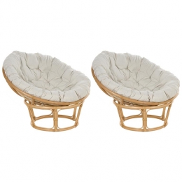 Beliani-SALVO-Fauteuilsetvan2-Lichtbeige-Rotan