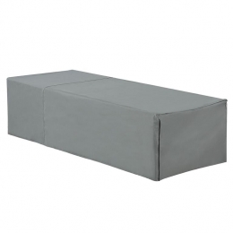 Beliani-CHUVA-Beschermhoesvoorligstoelen-Grijs-Polyester