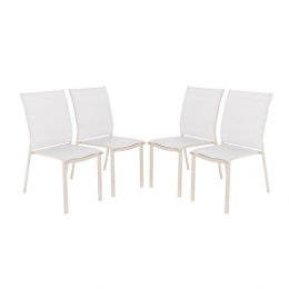 sweeek-StapelbaretuinstoelvanaluminiumentextileenSetvan4