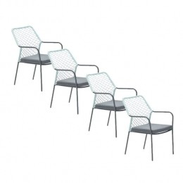 GardenImpressionsRosstuinstoelsoftgroen-4stuks