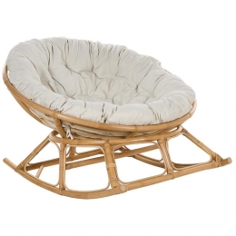 Beliani-ORVIETO-Schommelstoel-Lichtbeige-Rotan