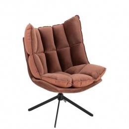 J-LinestoelRelaxKussenOpFrame-textielmetaal-roest-bruin
