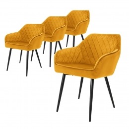 Setvan4eetkamerstoelenAminovelvetML-Design