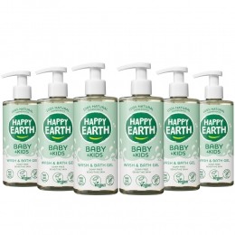 6xHappyEarthWasgel100NatuurlijkBabyKids300ml