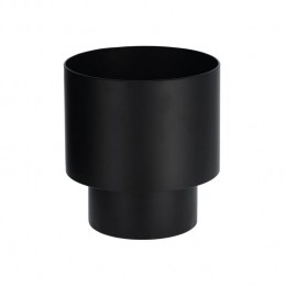 KaveHome-ZwartemetalenbloempotMash28cm