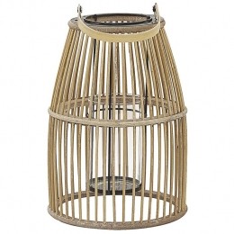 Beliani-HOSTE-Lantaarn-Beige-Bamboehout