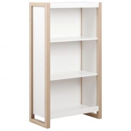 Beliani-JOHNSON-Boekenkast-LichthoutWit-Vezelplaat