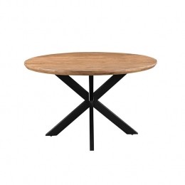 Livingfurn-EetkamertafelJesperRound130cm-Mangohout