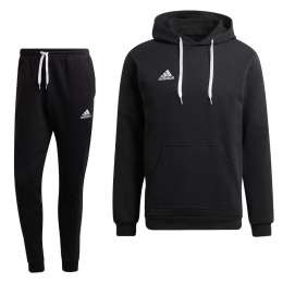 adidasEntrada22SweatHoodieTrainingspakZwartWit