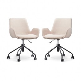 NolonNout-EefBureaustoelenSetvan2-Beige-Zwart