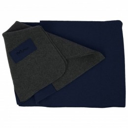 Mufflon-BlanketLogo-Dekenmaat200x140cmblauwzwart