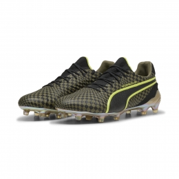 PUMAKingUltimateXPorscheGrasKunstgrasVoetbalschoenenMGOlijfgroenZwartGoud