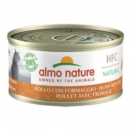 48xAlmoNatureHFCNaturalKattenvoerNatBlikjeKipKaas70gr