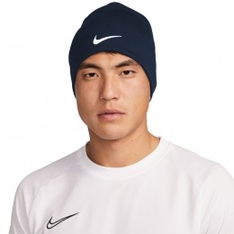 NikePeakBeanieDonkerblauwWit