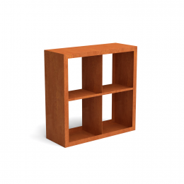 Eguracortenstaalhoutopslagonderverdeling4vakken1000x385x1000mm-Geroba