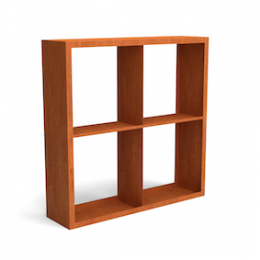 Eguracortenstaalhoutopslagonderverdeling4vakken1500x385x1500mm-Geroba