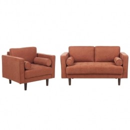 Beliani-NURMO-Woonkamerset3-zits-Goudbruin-Polyester