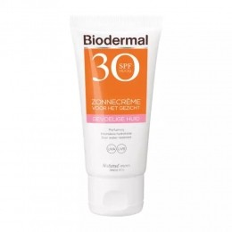 2xBiodermalZonnecremeGezichtGevoeligeHuidSPF3050ml
